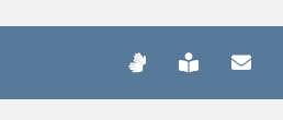 Screenshot Icons für Gebärdensprache, Leichte Sprache und Kontakt